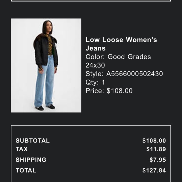 Never been worn Levi’s Low Loose - Picture 4 of 4